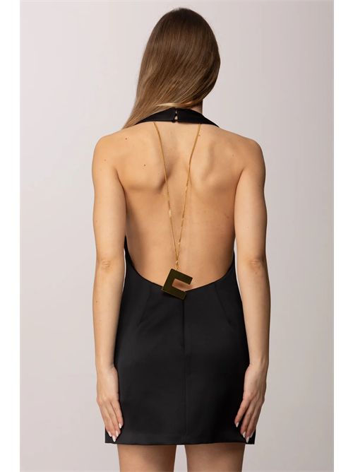 Mini abito in duchesse con collana ELISABETTA FRANCHI | AB87162E2/110